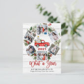 What a Year Christmas Red Farm Truck 6の写真 シーズンポストカード (スタンド正面)