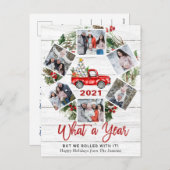 What a Year Christmas Red Farm Truck 6の写真 シーズンポストカード (正面/裏面)