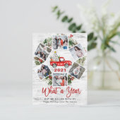 What a Year Christmas Red Farm Truck 6の写真 ポストカード (スタンド正面)