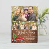 What a Year Christmas Red Farm Truck 7写真 シーズンカード (スタンド正面)