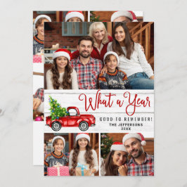What a Year Christmas Red Farm Truck 7写真 シーズンカード