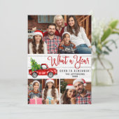 What a Year Christmas Red Farm Truck 7写真 シーズンカード (スタンド正面)