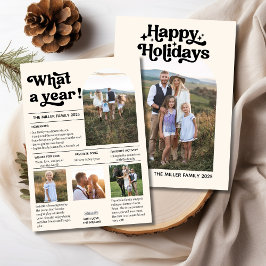 What A Year Family モダン Photo Collage Review シーズンカード