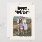 What A Year Family モダン Photo Collage Review シーズンカード (正面)