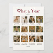 What a Year Family | レビュー年のクリスマス シーズンカード (裏面)