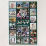 What a Year Family Photo Collageグリーンと金ゴールドクリスマス ジグソーパズル<br><div class="desc">何という一年の思い出家族の祝楽しみユニークとおもしろい写真コラージュ休日のパズル。緑、白もし色、金ゴールド以外の色の背景または文字を使用する場合は、以下の手順を参照。デザインはエレガント手書きスタイルの台本の書モダン道、タイポグラフィの家族の名前と年、18の写真を選択して機能。(画像の配置のヒント：写真を正確に中央に配置する簡単方法は、Zazzleウェブサイトにアップロードする前にトリミングする。 2020もし年、コロナウイルスcovid-19の結果として隔離、社会的分娩、ホームスクーリングのために前例のない年を持っていた、いくつかのおもしろいを一緒にパズルを置いて何をしたかを示す。ハッピー2021!人スタイリッシュに懸命のクリスマスギフトを作る。金ゴールドは金属箔ではなく印刷色であることに注意して下さい。背景の色を変更するには、「クリックPersonalize」または「Personalize thisテンプレートをパーソナライズ」し、次に下にスクロールして「クリックToFurantカスタマイズ」を選択します。 手側の離れ列にクリックは「背景」。 カラーボックスのあるメニューが表示される。カラーボックスの1つを選択して色を選択するもしか、より大きな選択が必要な場合はクリック、プラス( )記号を選択して色を選択する。好きな色がのまわりに見つかるまでドットを移動するか、下部の白いボックスに16進数を入力する。次もしの手順に従って、文字の色を変後を追更する。それ以外の場クリック合は「完了」。 文字の色を変更するには：手離れ側の列には「レイヤクリックー」と入力しクリックて、変更する文字を示すボックスを表示します。画面の右側のメニューで、カラーボックスを表示すクリックる「カラー」と表示されるボックス。(もしカラーボックスは既に表示さクリックれ、の「色」はカラーボックスを非表示にするので、表示するには再クリック度する必要がある)。 カラーは、3つの方法から選択できる。(1)カラーの正方形の1つを選択する、(2)16進数を入力する、(3)「カラーピッカー」を選択しカスタムて、好きなカラーが見つかるまでドットを移動するのまわりに。終わったクリックら「完了」。</div>