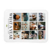 What A Year Family Photos Holiday Card マグネット (横)
