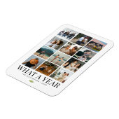 What A Year Family Photos Holiday Card マグネット (左側)