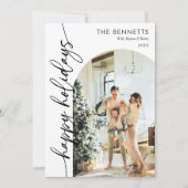 What A Year Happy Holidays Photo シーズンカード (正面)