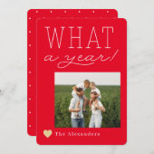 What A Year Holidayフォトカード シーズンカード (正面/裏面)