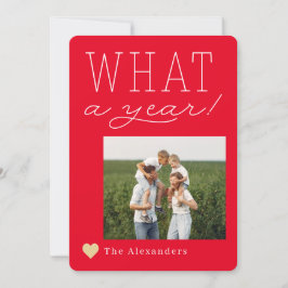 What A Year Holidayフォトカード シーズンカード