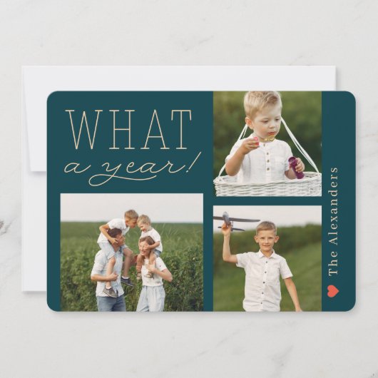 What A Year Holidayフォトカード シーズンカード (正面)