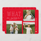 What A Year Holidayフォトカード シーズンカード (正面/裏面)