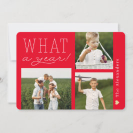 What A Year Holidayフォトカード シーズンカード