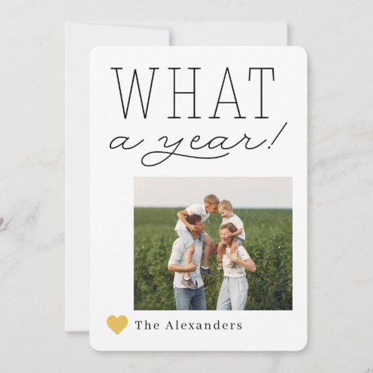 What A Year Holidayフォトカード シーズンカード (正面)