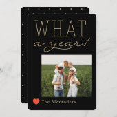 What A Year Holiday Photo Card(1年休みの写真カード) シーズンカード (正面/裏面)