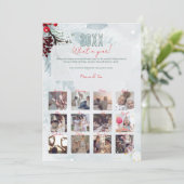 What A Year In Review 12ファミリーフォトコラージュミント シーズンカード (スタンド正面)