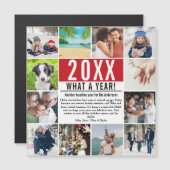 What A Year In Review 12フォトファミリーホリデーカード (正面/裏面)