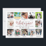 What A Year In Review Captions 12 Photo Collage Ho シーズンカード<br><div class="desc">12枚の写真、キャプションお気に入りの、名前でパーソナライズして、思い出に残るおもしろいのホリデーカードを作成する。Thisisnomeによる設計©</div>