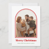 What a Year in Review Family Arch Photo Christmas シーズンカード (正面)