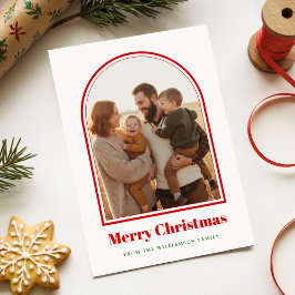 What a Year in Review Family Arch Photo Christmas シーズンカード