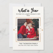 What a Year in Review Photo 数々の Christmasモダン カード (正面)