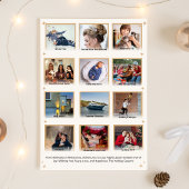 What a Year in Review Photo 数々の Christmasモダン カード