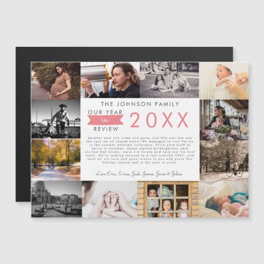 What a Year in Review Photo Collage Holiday (正面/裏面)