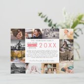 What a Year in Review Photo Collage Holiday シーズンカード (スタンド正面)