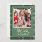 What a Year in Review Plaid Merry Christmas  カード (正面)