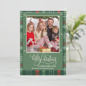What a Year in Review Plaid Merry Christmas  カード (スタンド正面)