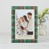 What a Year in Review Plaid Merry Christmas  シーズンカード (スタンド正面)