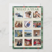 What a Year in Review Plaid Merry Christmas  シーズンカード (裏面)