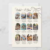 What a Year Minimalist Year in Review Bow Photo シーズンカード (裏面)