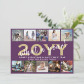 What a Year! Modern 10 Photo Collage Purple & Gold シーズンカード (スタンド正面)
