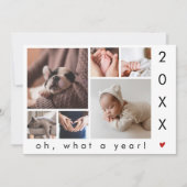 What a Year! Modern Simple 6 Photo Collage シーズンカード (正面)