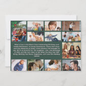 What a Year Multi Photo Collage Christmas Green  カード (裏面)