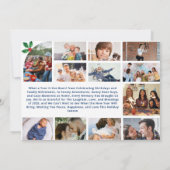 What a Year Multi Photo Collage Christmas Holly  カード (裏面)