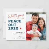 What A Year Peace Out 2022写真おもしろい シーズンカード (正面)