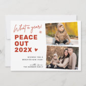What A Year Peace Out 2024 Christmas 2写真 シーズンカード (正面)