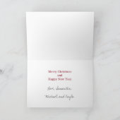 What A Year Photo モダン Burgundy Red シーズンカード (内部)