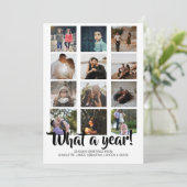 What a Year Photo Christmas パーソナライズされた シーズンカード (スタンド正面)