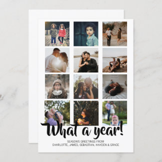 What a Year Photo Christmas パーソナライズされた シーズンカード