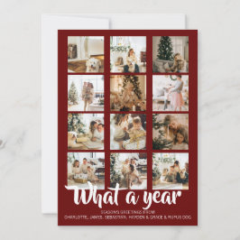 What a Year Photo Christmas パーソナライズされた シーズンカード
