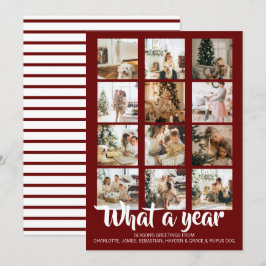 What a Year Photo Christmas パーソナライズされた シーズンカード