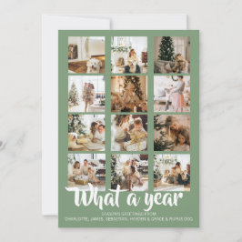 What a Year Photo Christmas パーソナライズされた シーズンカード