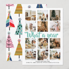 What a Year Photo Christmas パーソナライズされた シーズンカード