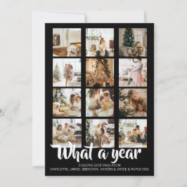 What a Year Photo Christmas パーソナライズされた シーズンカード