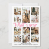 What a Year Photo Christmas パーソナライズされた シーズンカード (正面)