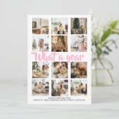 What a Year Photo Christmas パーソナライズされた シーズンカード (スタンド正面)